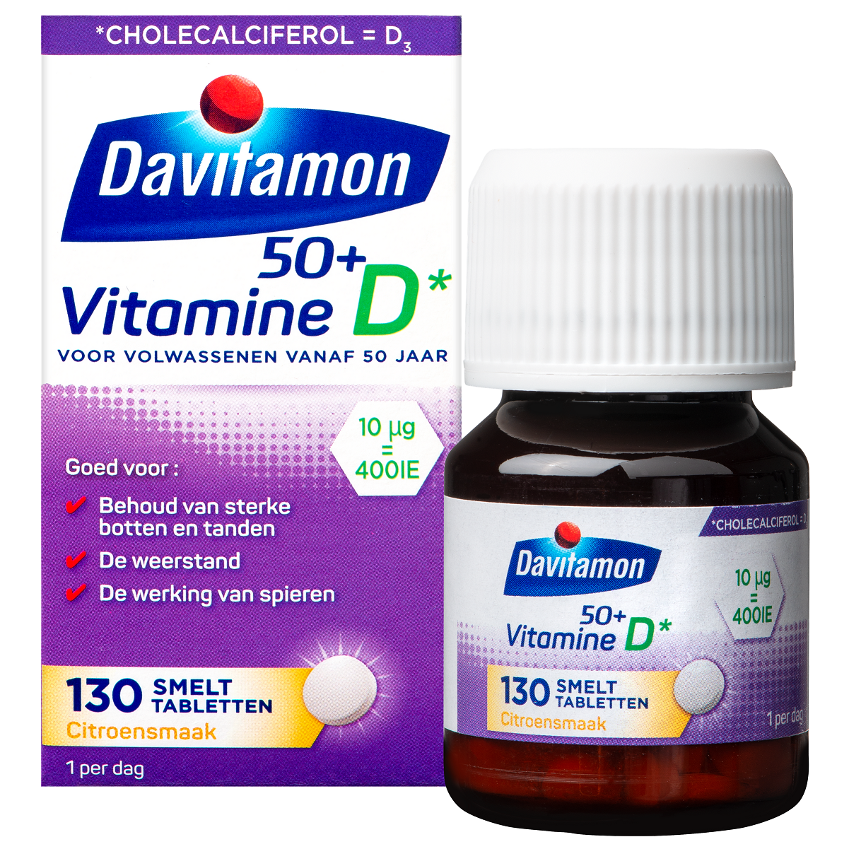 Davitamon Vitamine D 50+ smelttablet 130 Tabletten