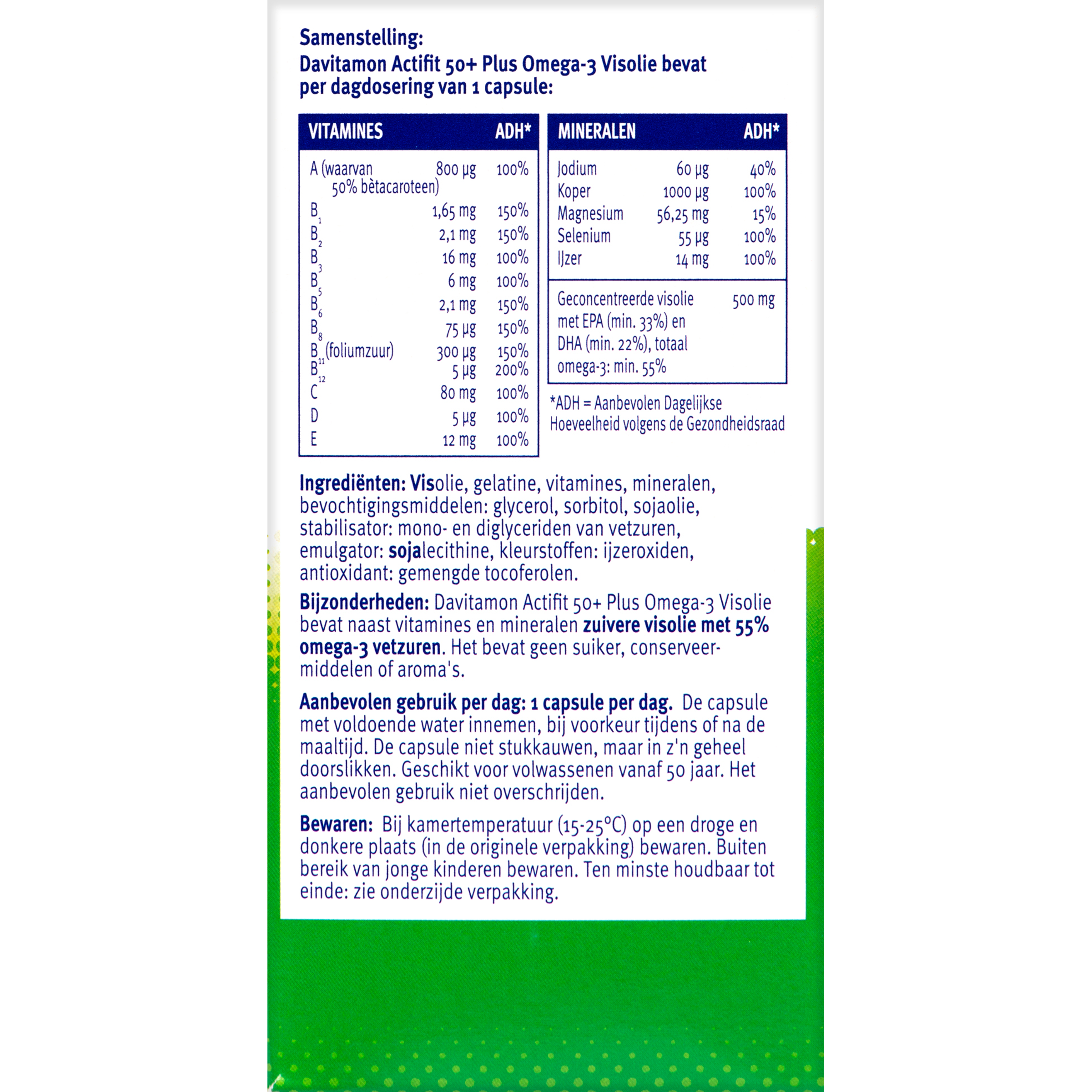 Davitamon Actifit 50+ omega 3 150.00 Capsules