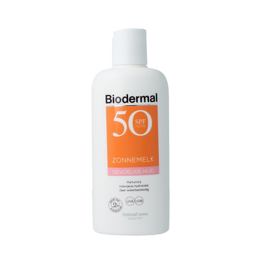 Biodermal Zonnemelk gevoelige huid SPF50+ 200.00 Milliliter