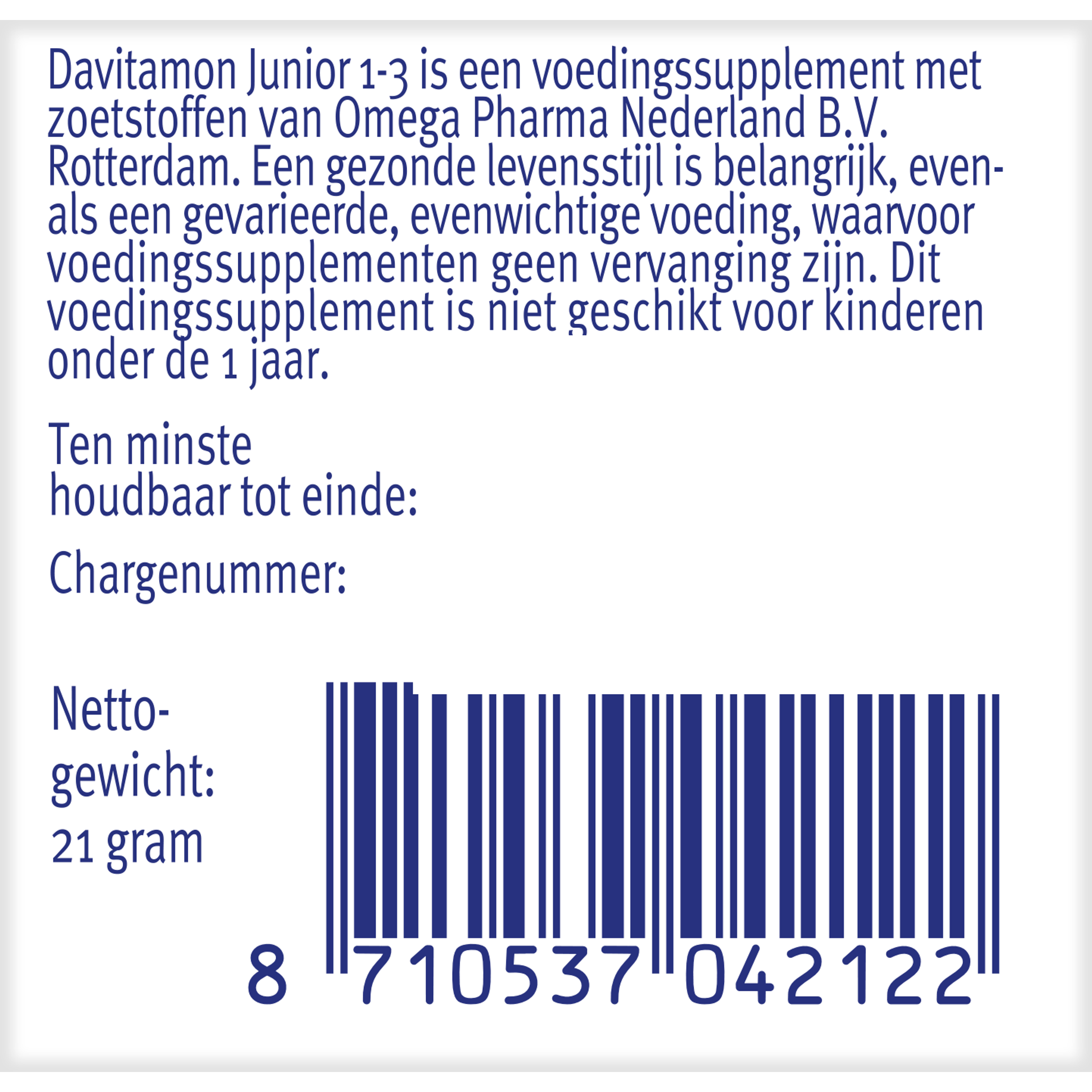 Davitamon Junior 1-3 smelttablet aardbei  150.00 Tabletten