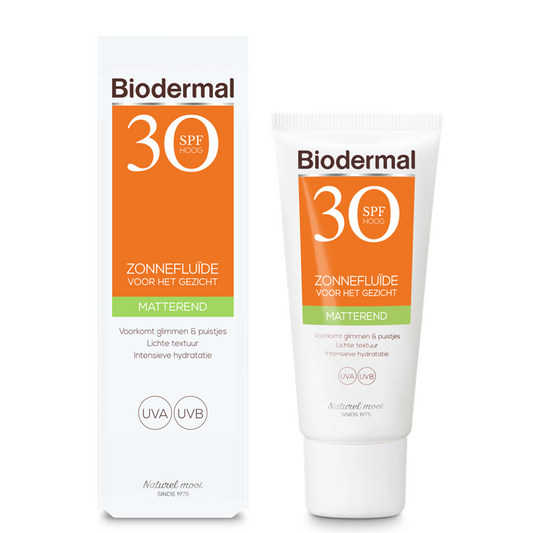 Biodermal Zon fluid matterende zonnefluide SPF30 40.00 Milliliter
