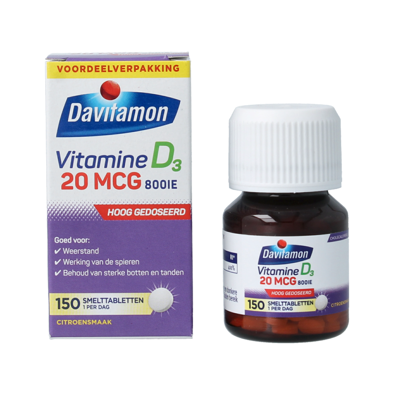 Davitamon Vitamine D 30mg 150 Smelttabletten