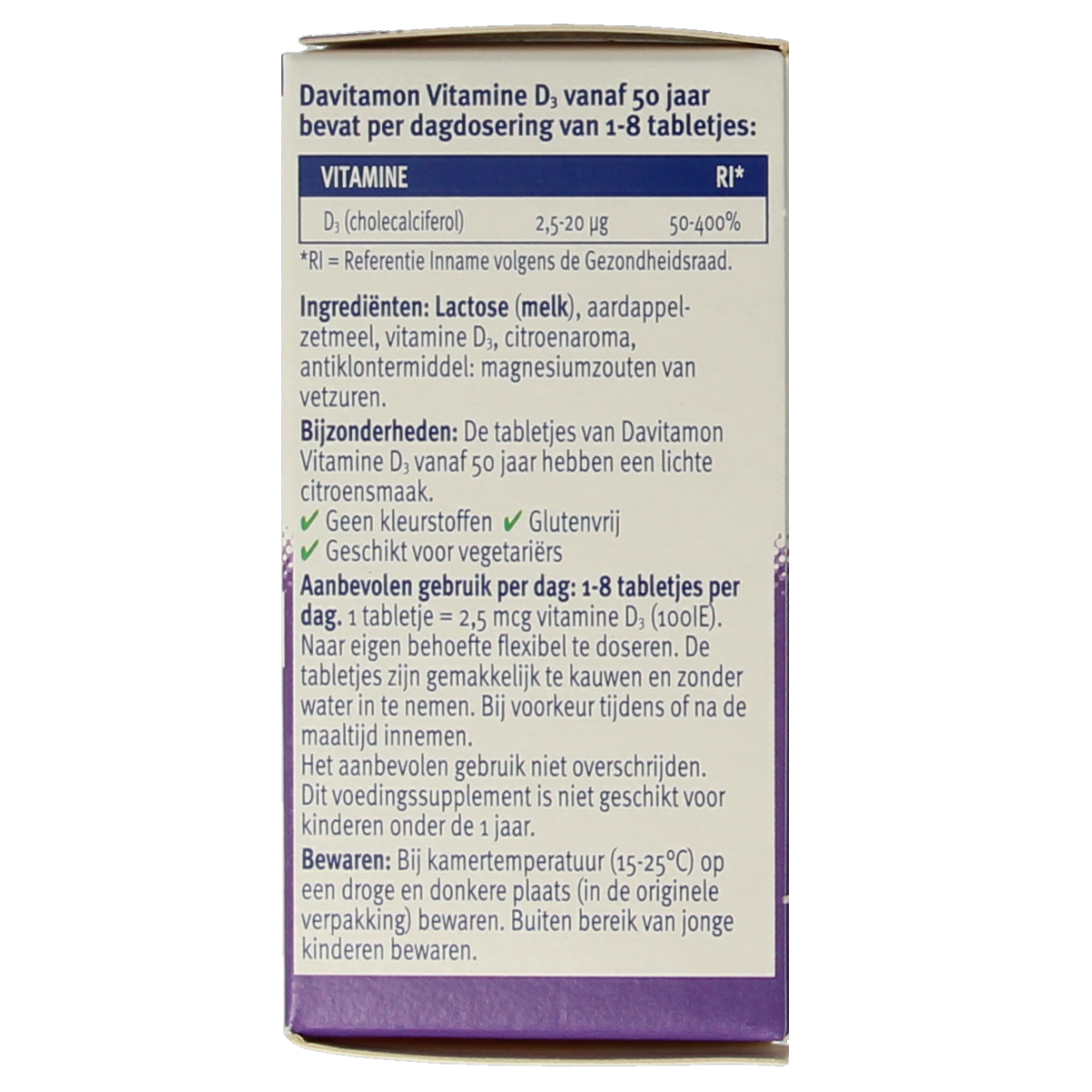 Davitamon Vitamine D 50+ 250.00 Tabletten