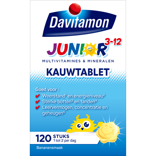 Davitamon Junior 3-12 banaan 120.00 Kauwtabletten