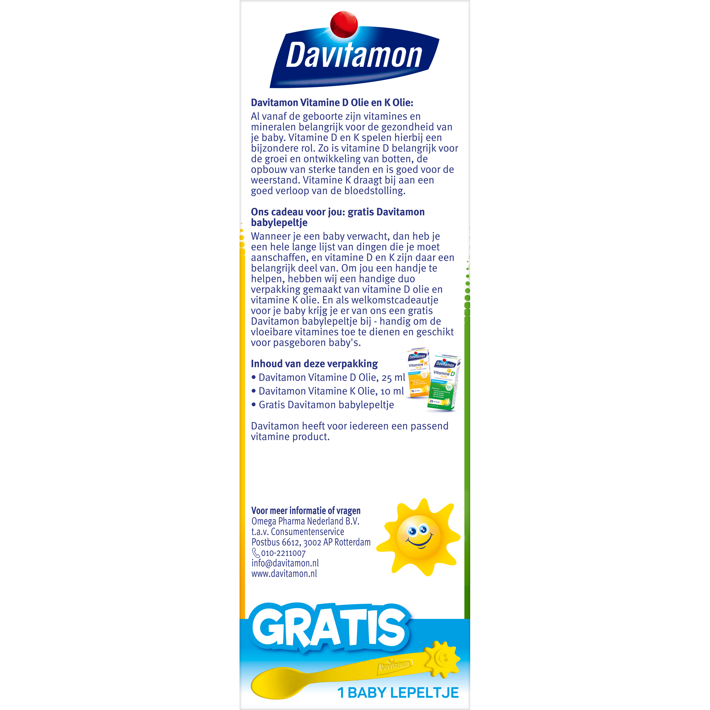 Davitamon Baby vitamine D & K 25mcg 35.00 Milliliter