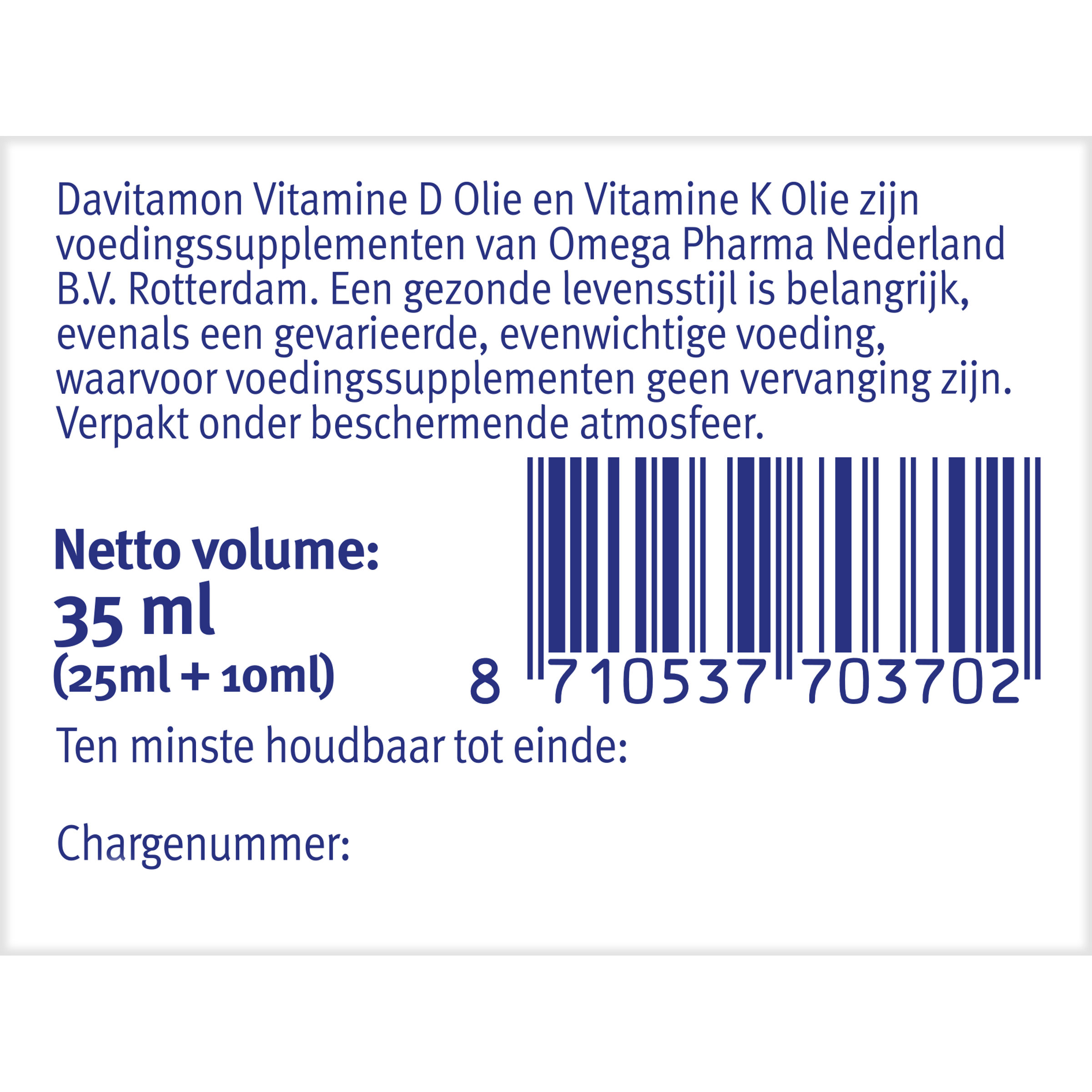 Davitamon Baby vitamine D & K 25mcg 35.00 Milliliter