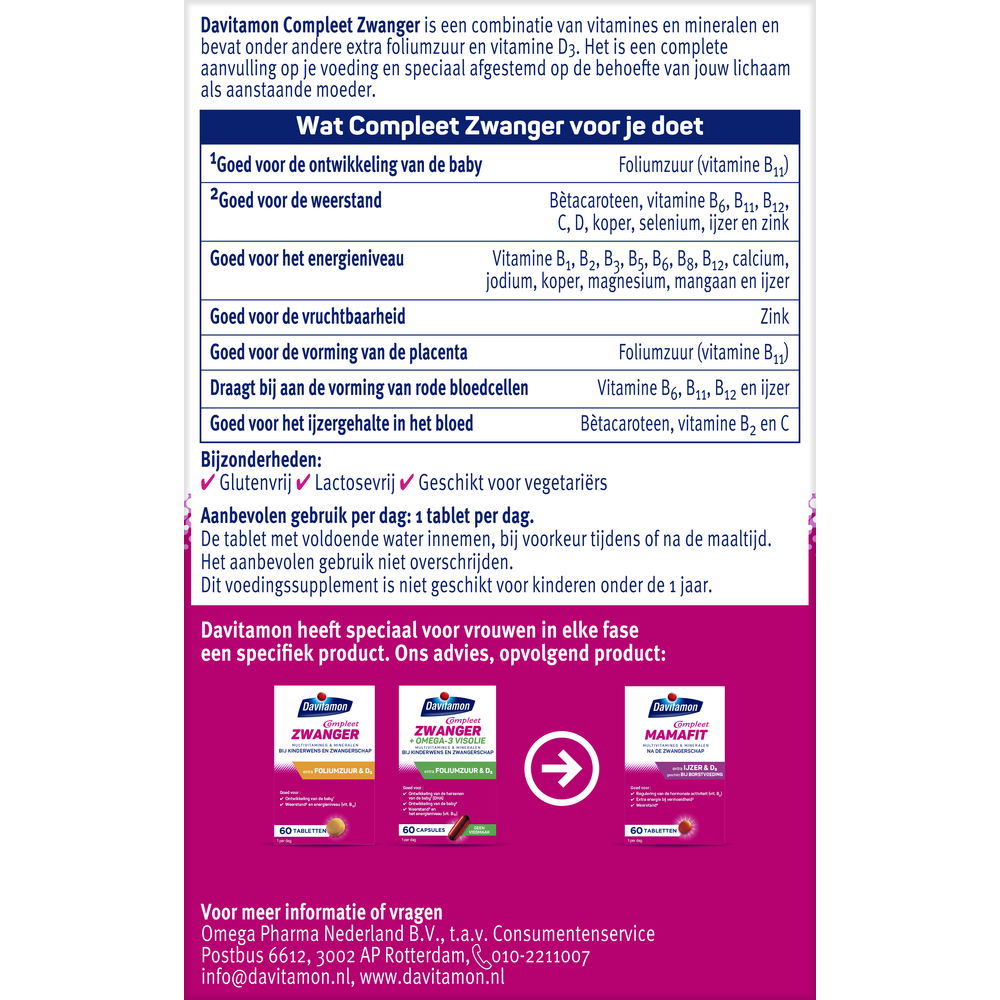Davitamon Compleet zwanger 60.00 Tabletten