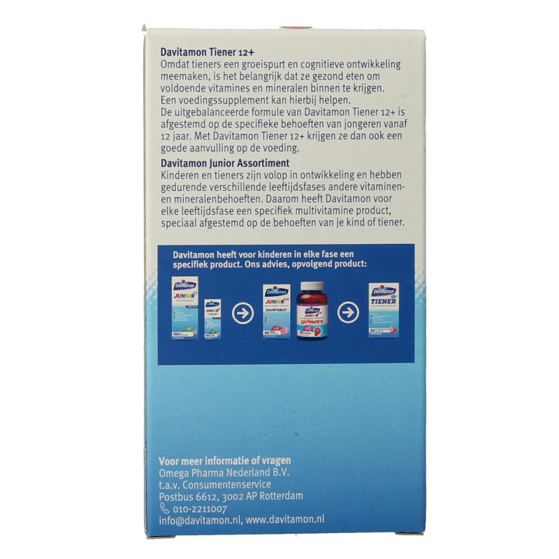 Davitamon Tiener boost 12+ aardbei 60 Tabletten