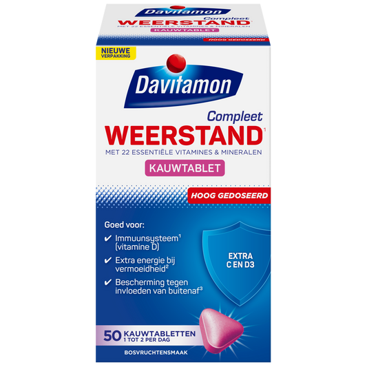 Davitamon Compleet weerstand hoog gedoseerd 50 Kauwtabletten