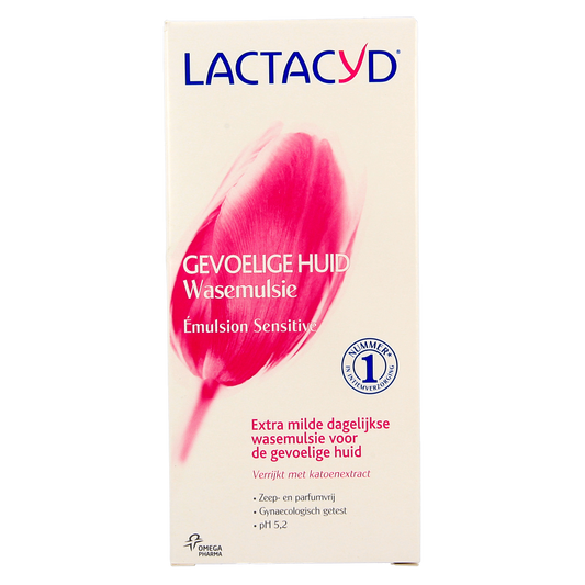 Lactacyd Wasemulsie gevoelige huid 200.00 Milliliter