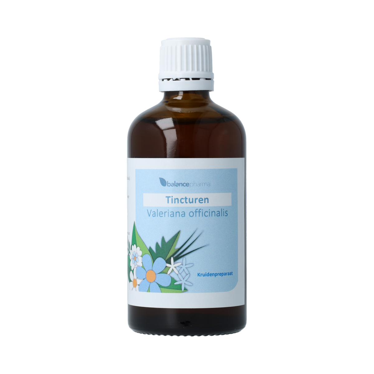 Balancepharma Valeriana officinalis tincture in 100ml bottle, herbal supplement for relaxation and sleep support.