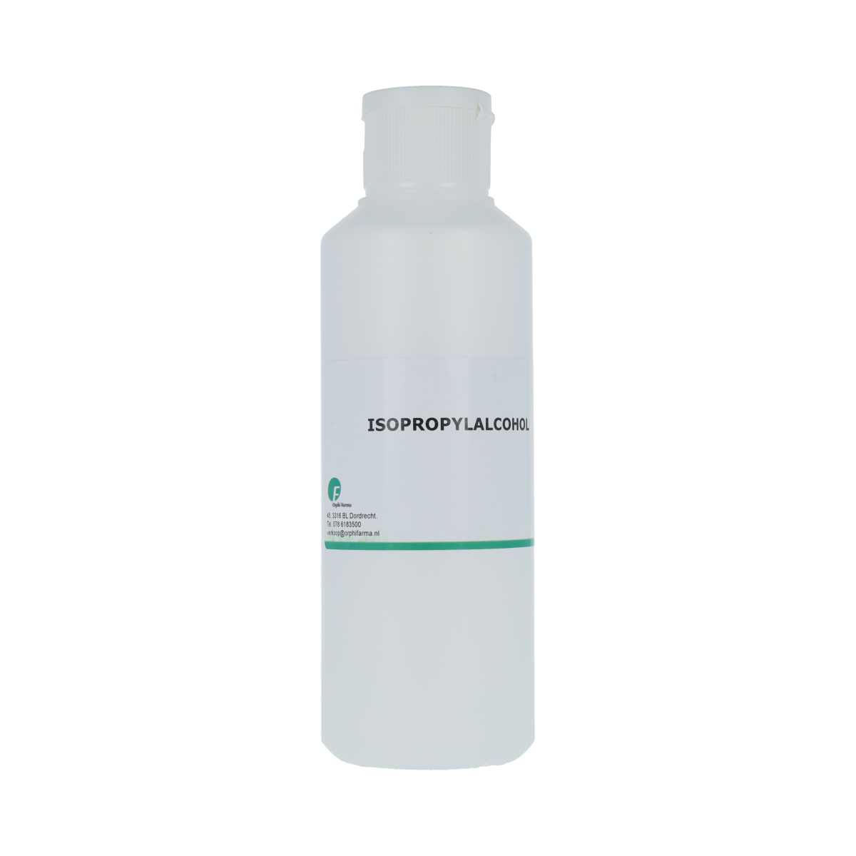 Orphi brand isopropyl alcohol 250ml bottle, used for cleaning and disinfecting, shown in the image.