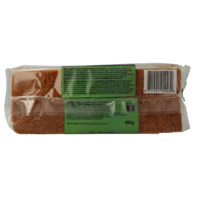Your Organic Nature Ontbijtkoek gember bio 400 Gram