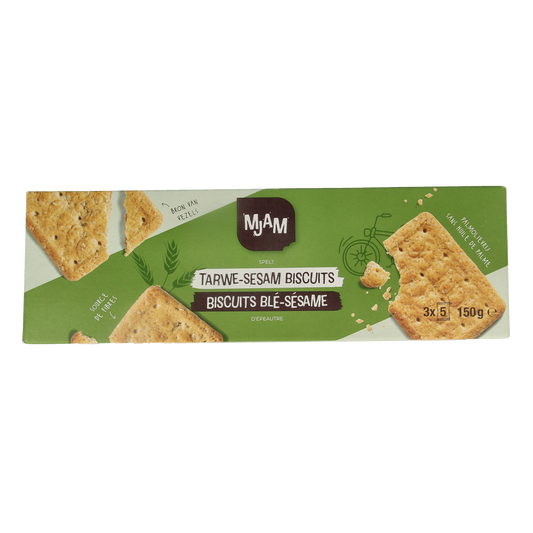 Mjam Biscuits tarwe sesam bio 150.00 Gram
