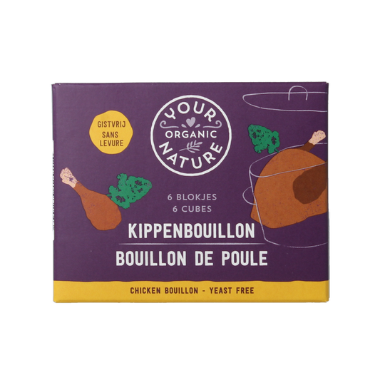 Your Organic Nature Kippenbouillonblokjes helder zonder gist bio 6.00 Stuks