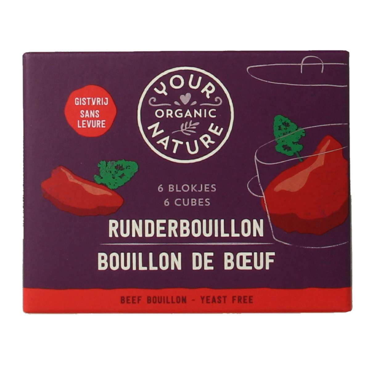 Your Organic Nature Runderbouillon helder zonder gist bio 66.00 Gram