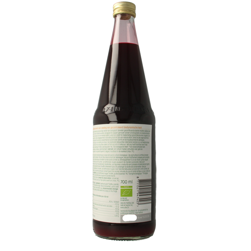 Luna E Terra Rode bietensap melkzuur demeter bio 700 Milliliter