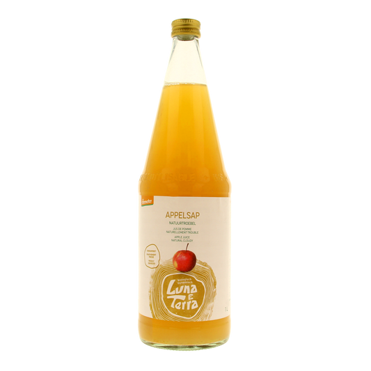 Luna E Terra Appelsap natuurtroebel bio dem 1.00 Liter