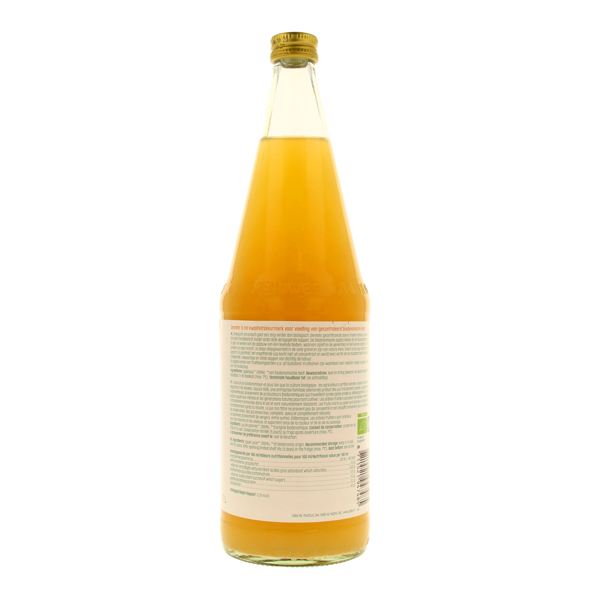 Luna E Terra Appelsap natuurtroebel bio dem 1.00 Liter