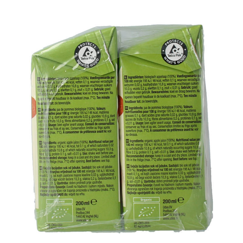 Your Organic Nature Appelsap 200ml bio 6 Stuks