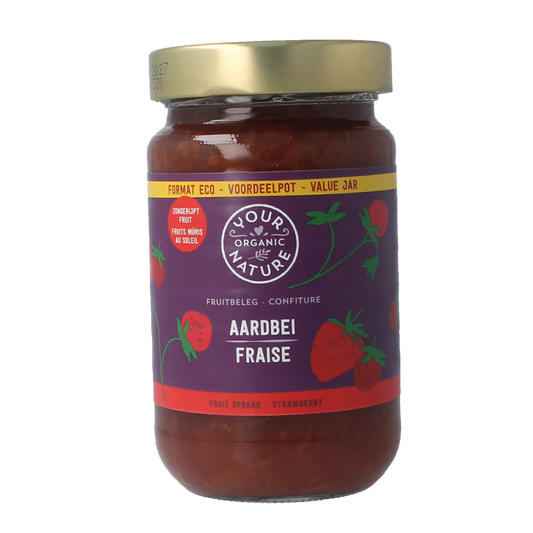 Your Organic Nature Fruitbeleg aardbei bio 375.00 Gram