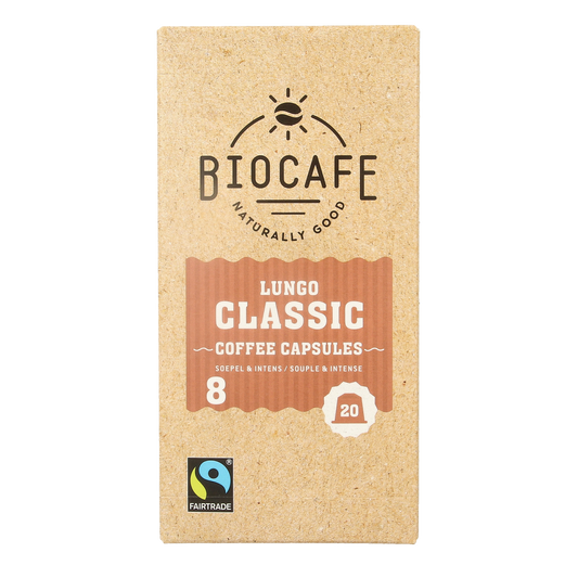 Biocafe Lungo capsules bio 20.00 Stuks