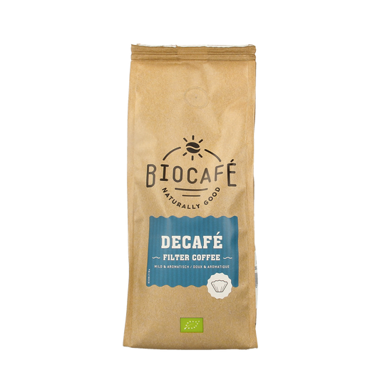 Biocafe Filterkoffie cafeinevrij/decaf bio 250.00 Gram