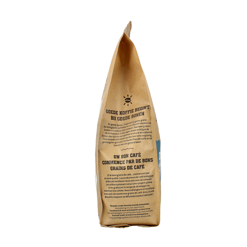 Biocafe Filterkoffie cafeinevrij/decaf bio 250 Gram