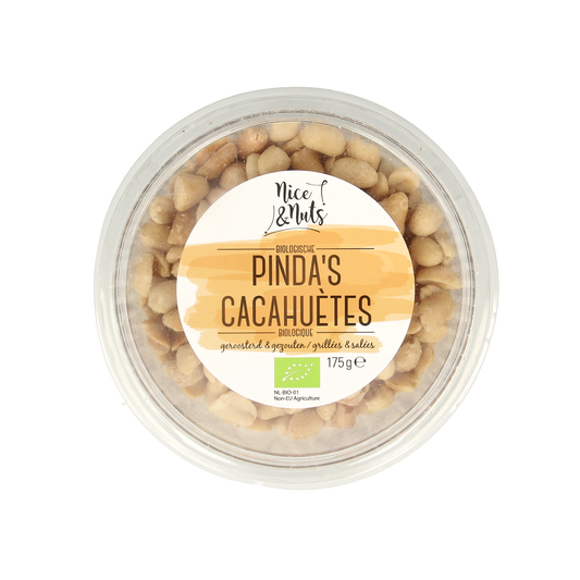 Nice & Nuts Pinda's met zeezout geroosterd bio 175.00 Gram