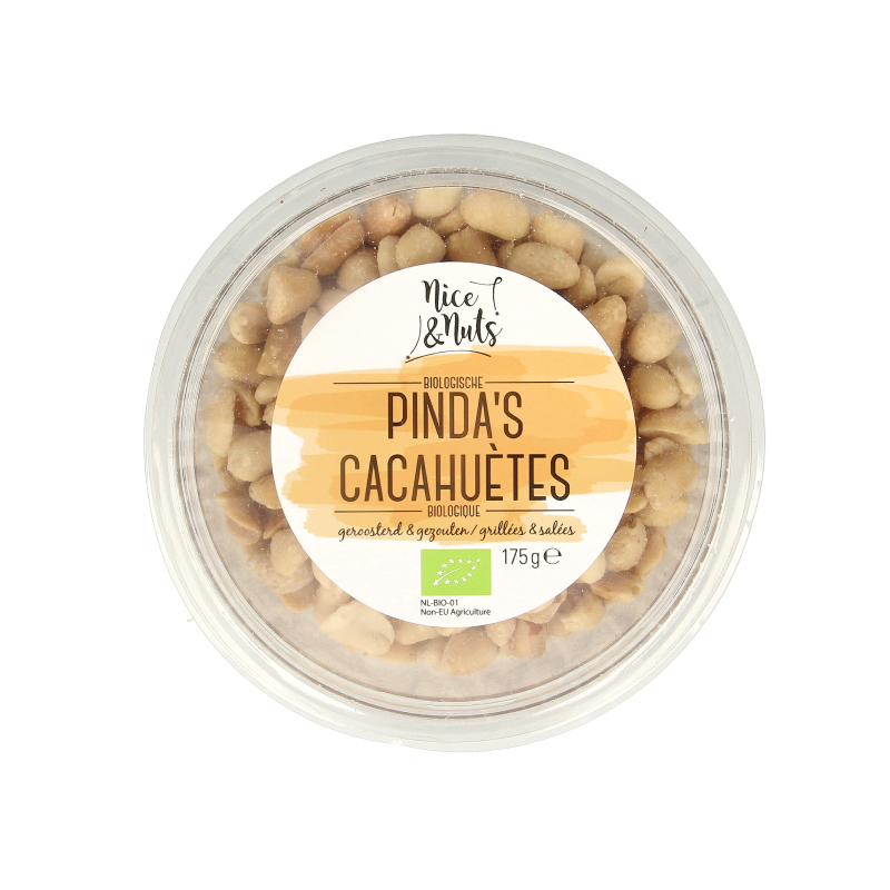 Nice & Nuts Pinda's met zeezout geroosterd bio 175 Gram