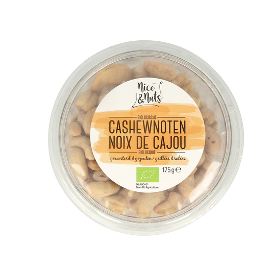 Nice & Nuts Cashewnoten met zeezout geroosterd bio 175.00 Gram