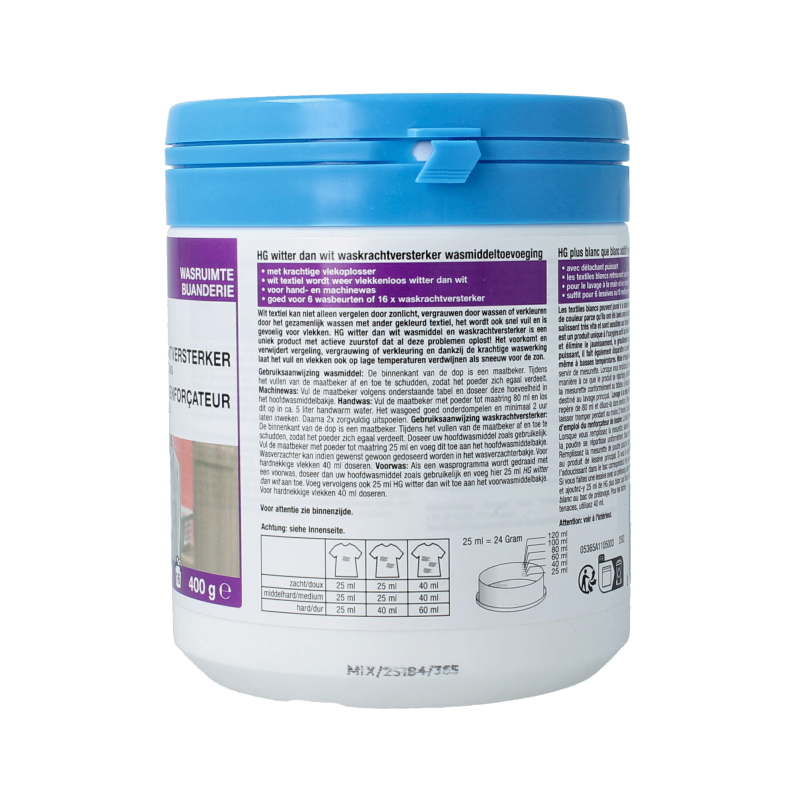 HG Witter dan wit waskrachtversterker 400 Gram