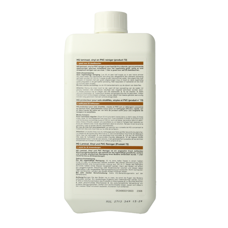 HG Laminaat reiniger 1 Liter
