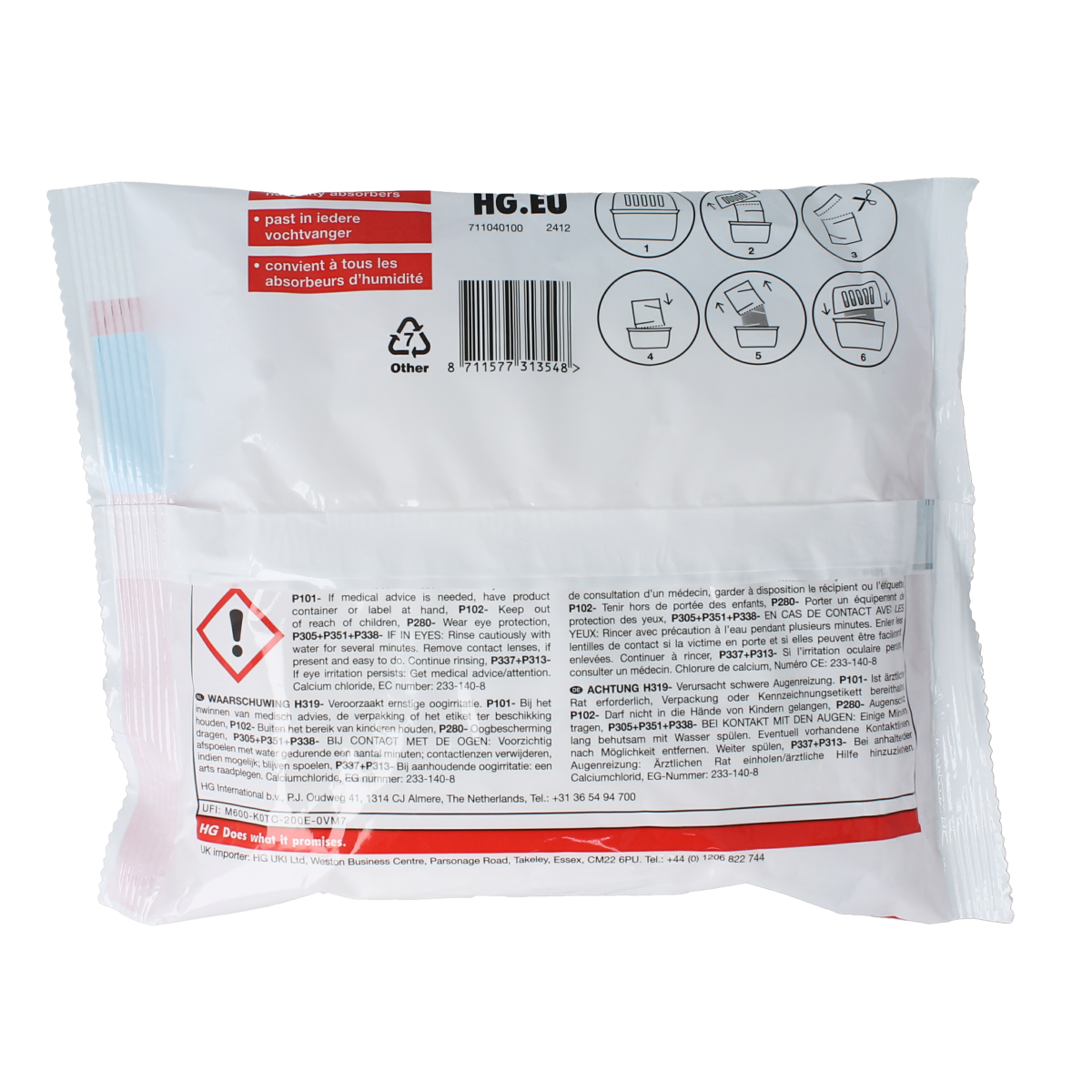 HG Refill pearls vochtvanger 400.00 Gram