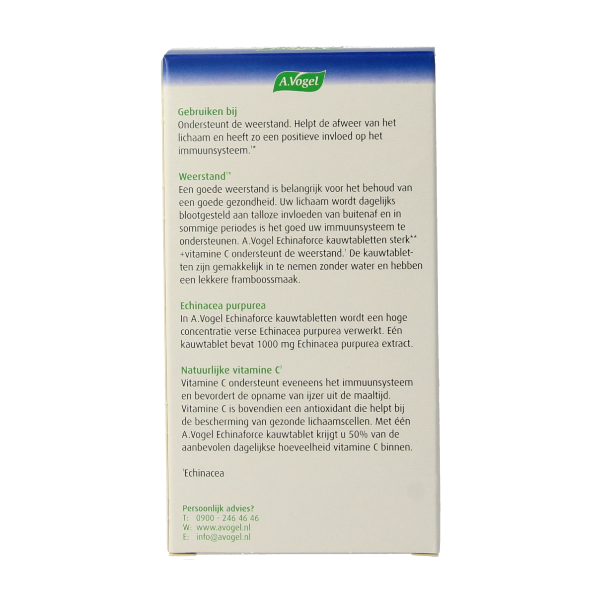 A Vogel Echinaforce kauwtablet sterk + vitamine C 60 Kauwtabletten