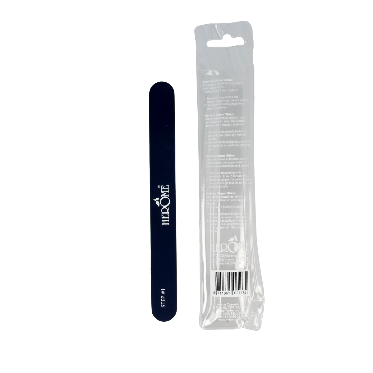 Herome Glamour Glow manicure and pedicure nail file, 1.00 piece, with a sleek design for nail shaping and smoothing.