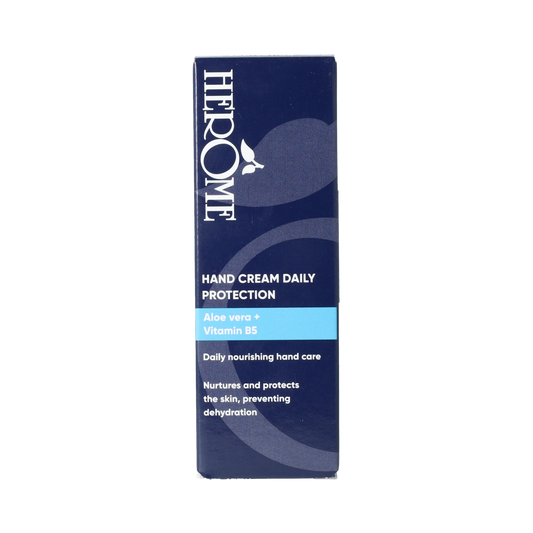 Herome Handcreme mini SPF8 in 30ml tube, moisturizing hand care product with sun protection, designed for soft, protected hands.