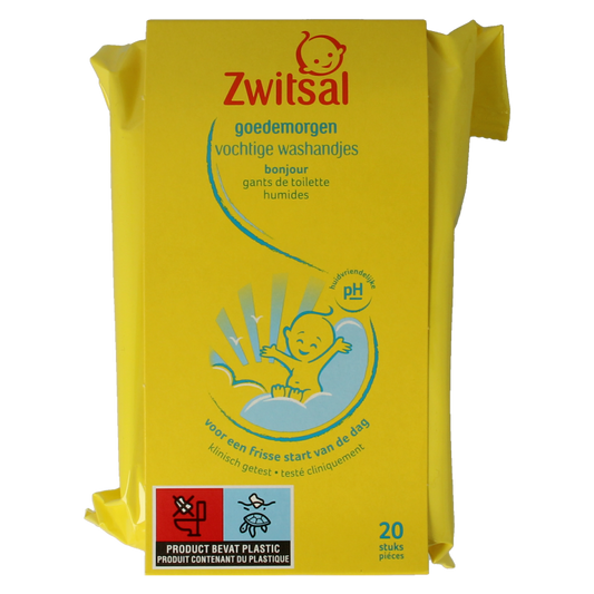 Zwitsal Goedemorgen vochtige washandjes 20 Stuks