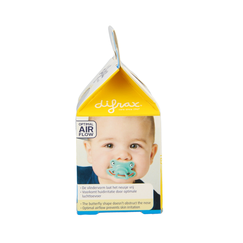 Difrax Fopspeen natural 6+ maanden met ring  1 Stuks