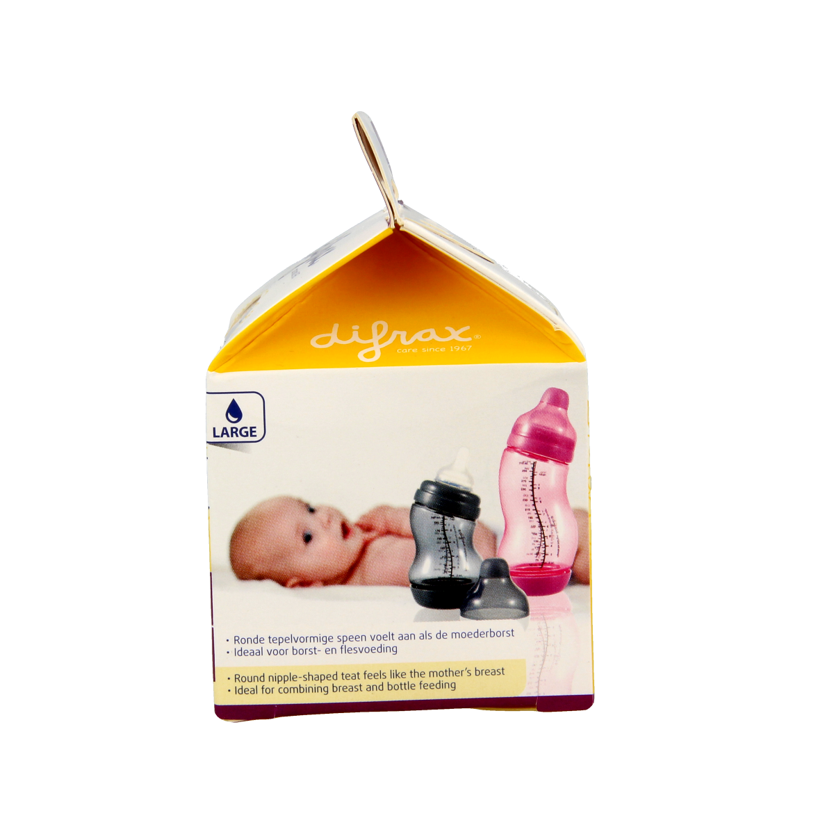 Difrax Flesspeen soft breed large 2.00 Stuks