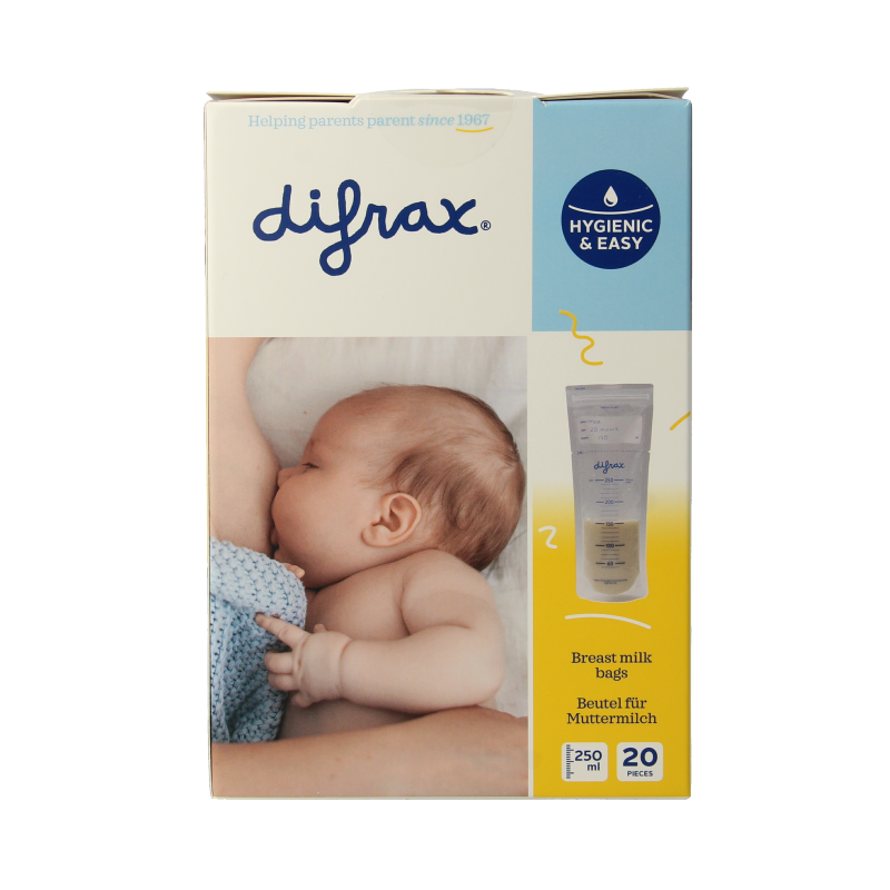 Difrax Moedermelk bewaarzakjes BtoB 20 Stuks