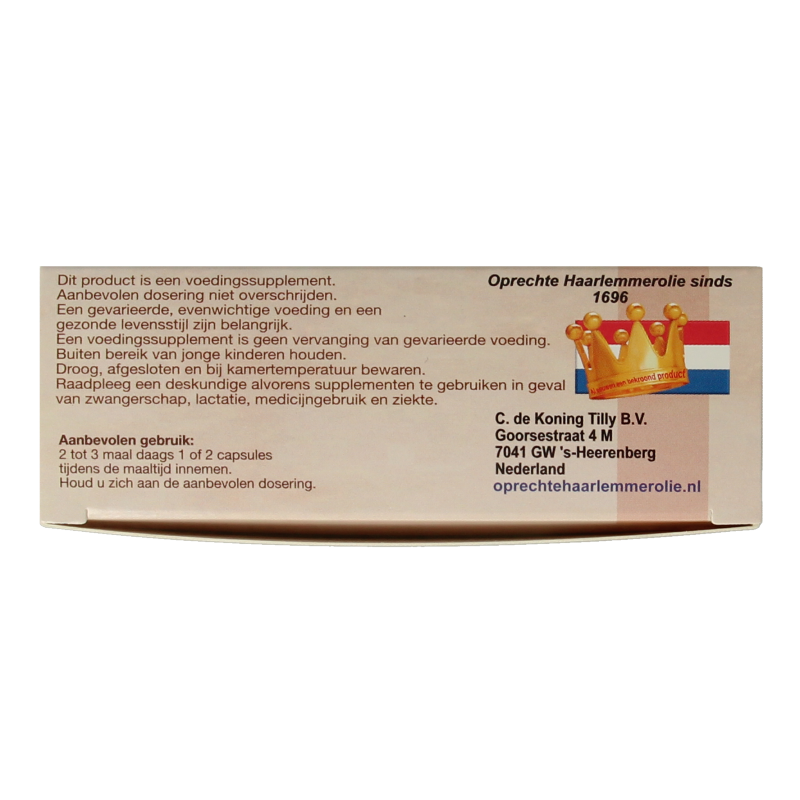 De Koning Tilly Haarlemmerolie 120 Capsules