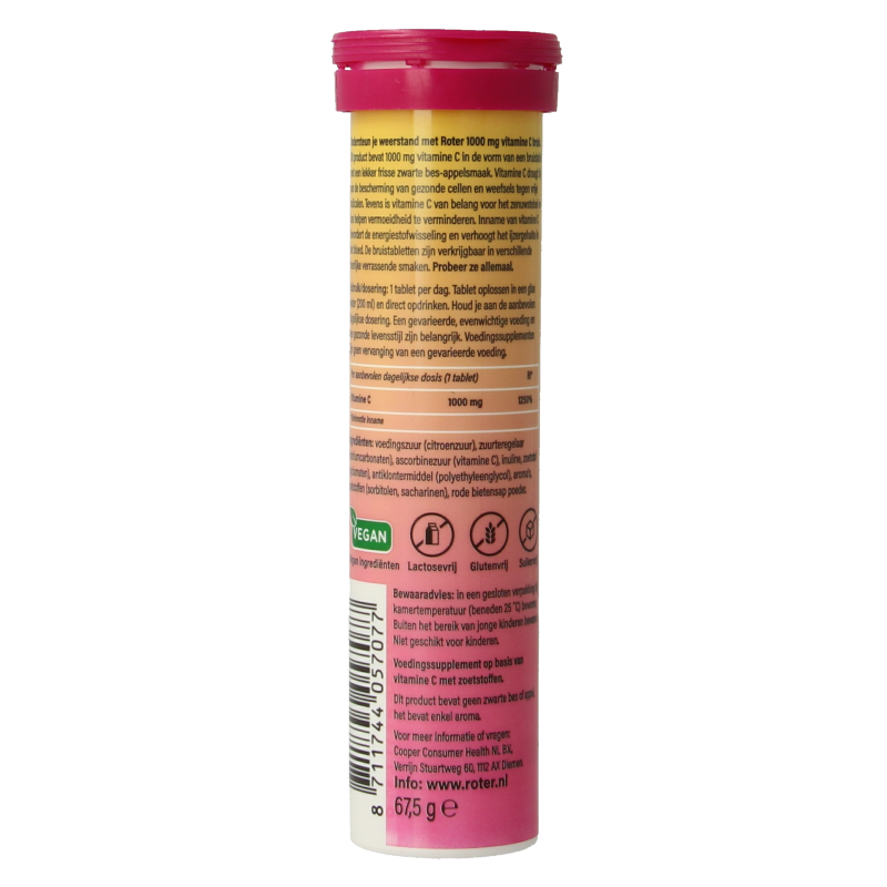 Roter Bruistablet vitamine C appel zwarte bes 15 Bruistabletten