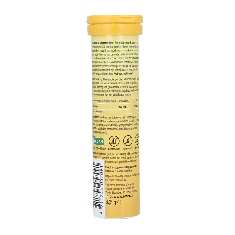 Roter Vitamine C1000 sinaasappel ananas 15 Bruistabletten