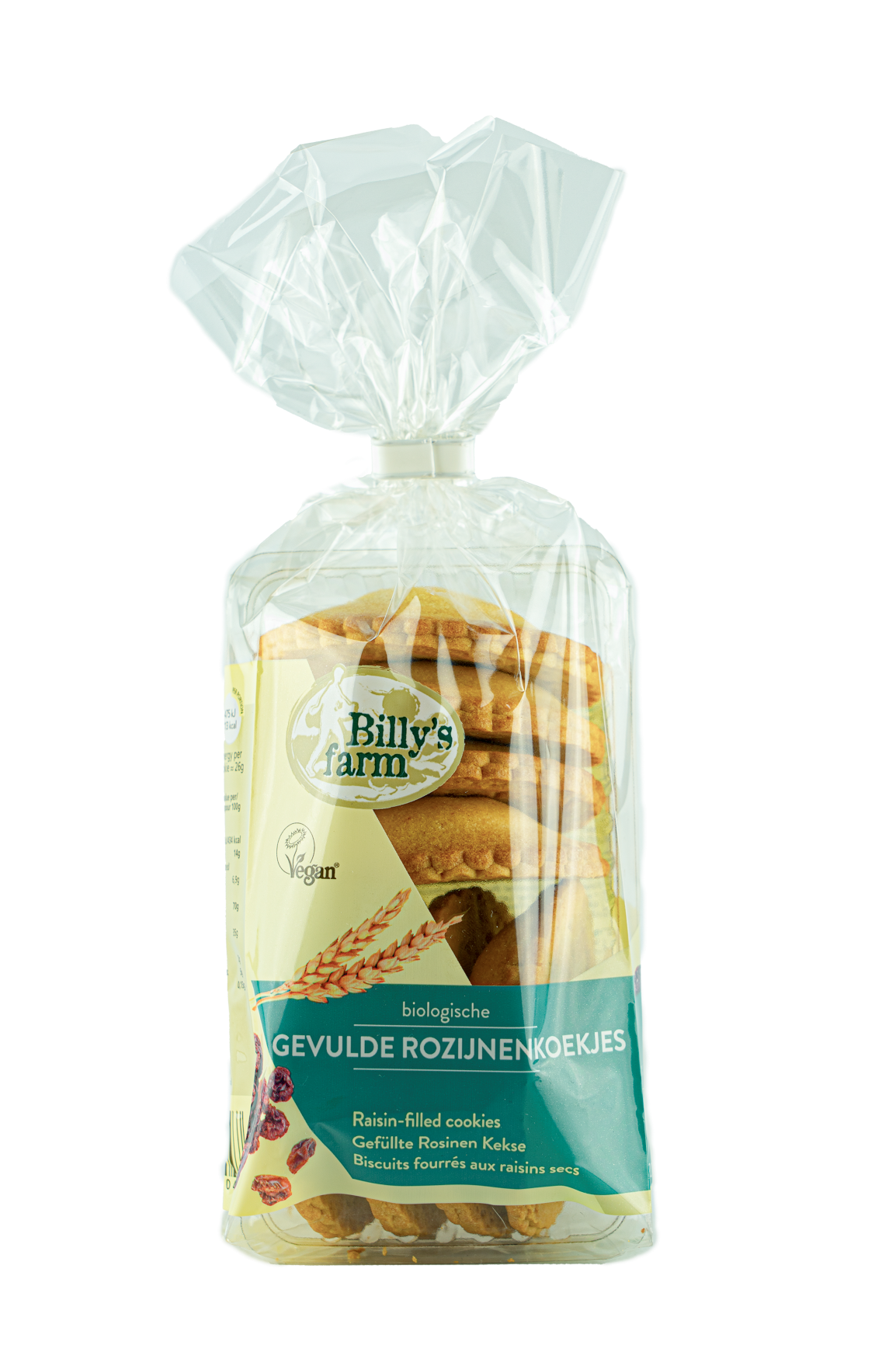 Billy's Farm Rozijnenkoekjes gevuld bio 200 Gram