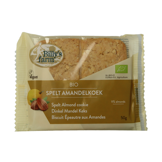 Billy's Farm Spelt amandelkoeken bio 50.00 Gram