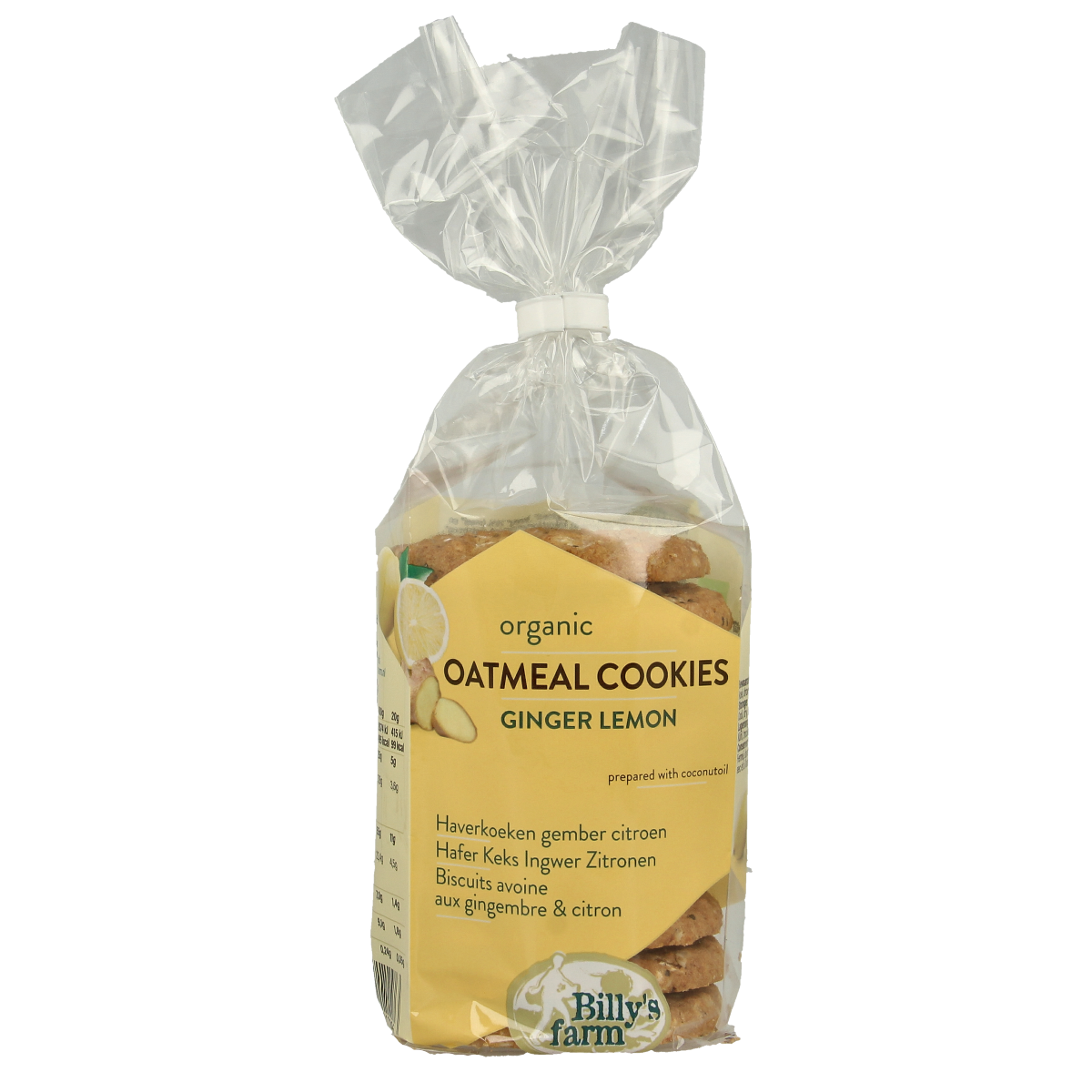 Billy's Farm Haverkoeken gember-citroen bio 200.00 Gram