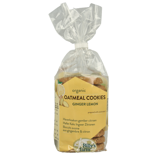 Billy's Farm Haverkoeken gember-citroen bio 200.00 Gram