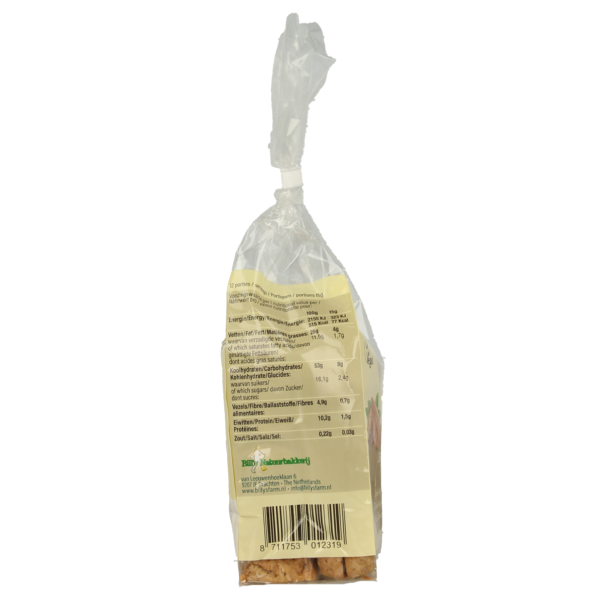 Billy's Farm Speltstaafjes amandel bio 175.00 Gram