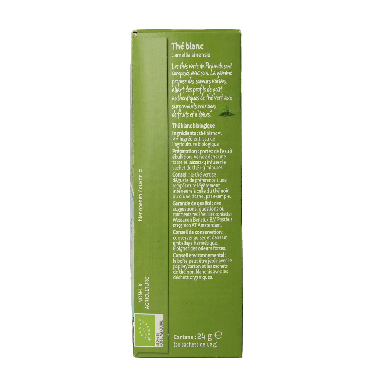 Piramide Witte thee original eko bio 20.00 Zakjes